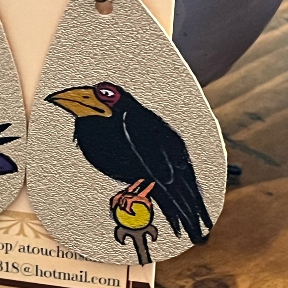 HAND PAINTED Unique Cartoon earrings!! - Picture 5 of 5